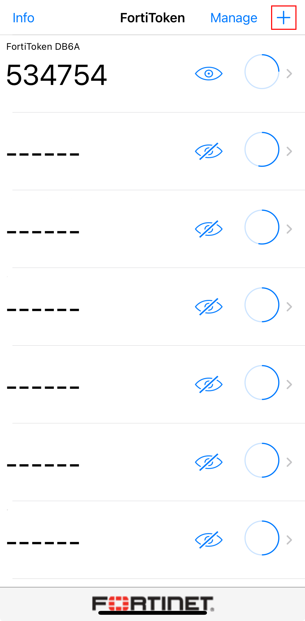 IOS Token hinzfügen